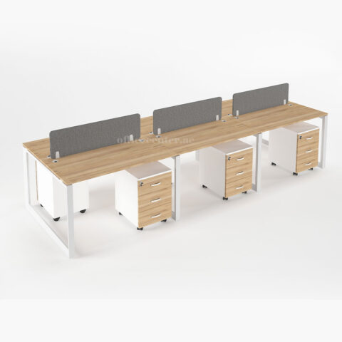 Gem Series 6cluster Workstation Desk