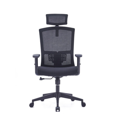 Aim Black Office Chair with High Quality Mesh and Butterfly Simple Lock Mechanism