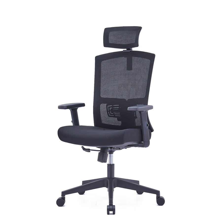 Aim Black Office Chair with High Quality Mesh and Butterfly Simple Lock Mechanism