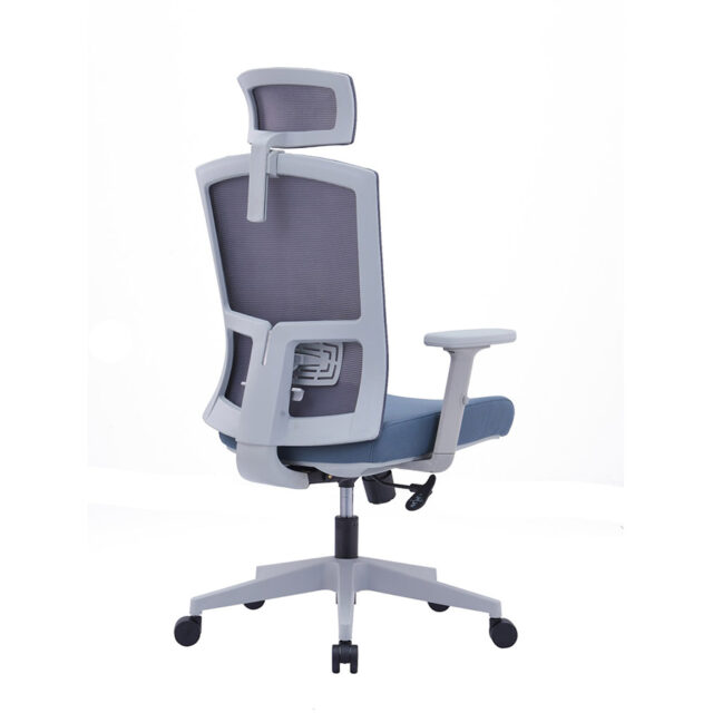 grey office high back chair