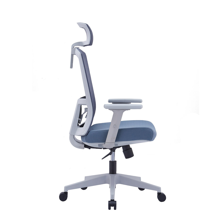 Aim Grey Office Chair with Grey Nylon Glass Fiber Frame & Butterfly Simple Lock Mechanism