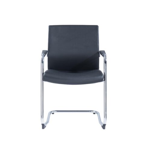 Angel Black Leather Visitor Chair