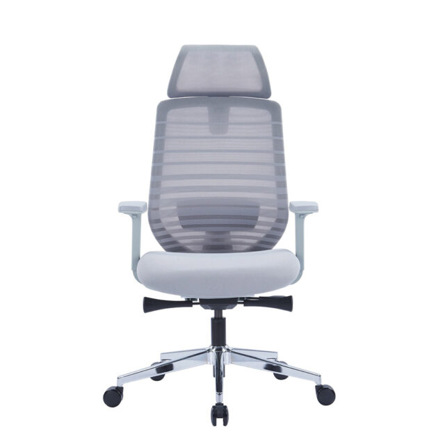arrow high back executive chair grey mesh and fabric