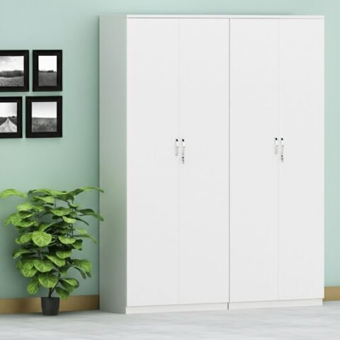 Modern 4 Door Office Storage Cabinet With Lock
