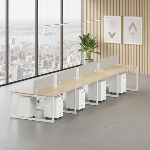 Gem Series 8 Person Workstation Desk