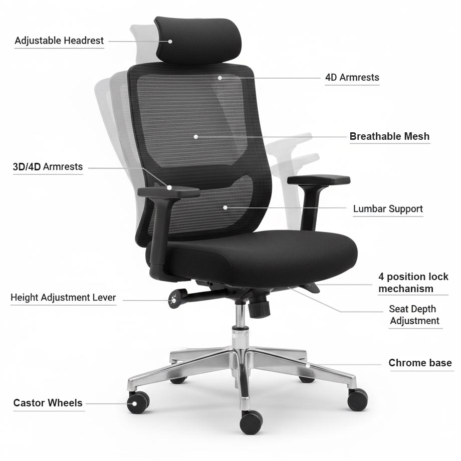 Ergonomic chair specifications