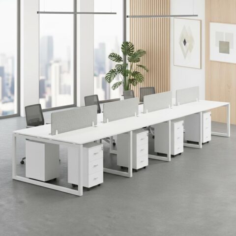 Gem Series 8 Person Workstation Desk