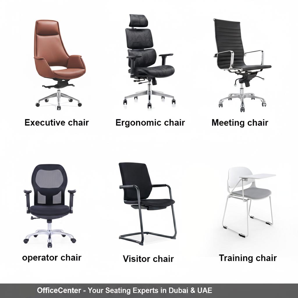 office chairs types Dubai UAE